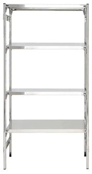 Scaffale in acciaio inox per industria alimentare, cucine, ristoranti cm. 70x50x180h