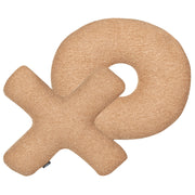 Set di 2 cuscini in tessuto decorazione tessile marrone chiaro a forma delle lettere XO divano soggiorno camera da letto