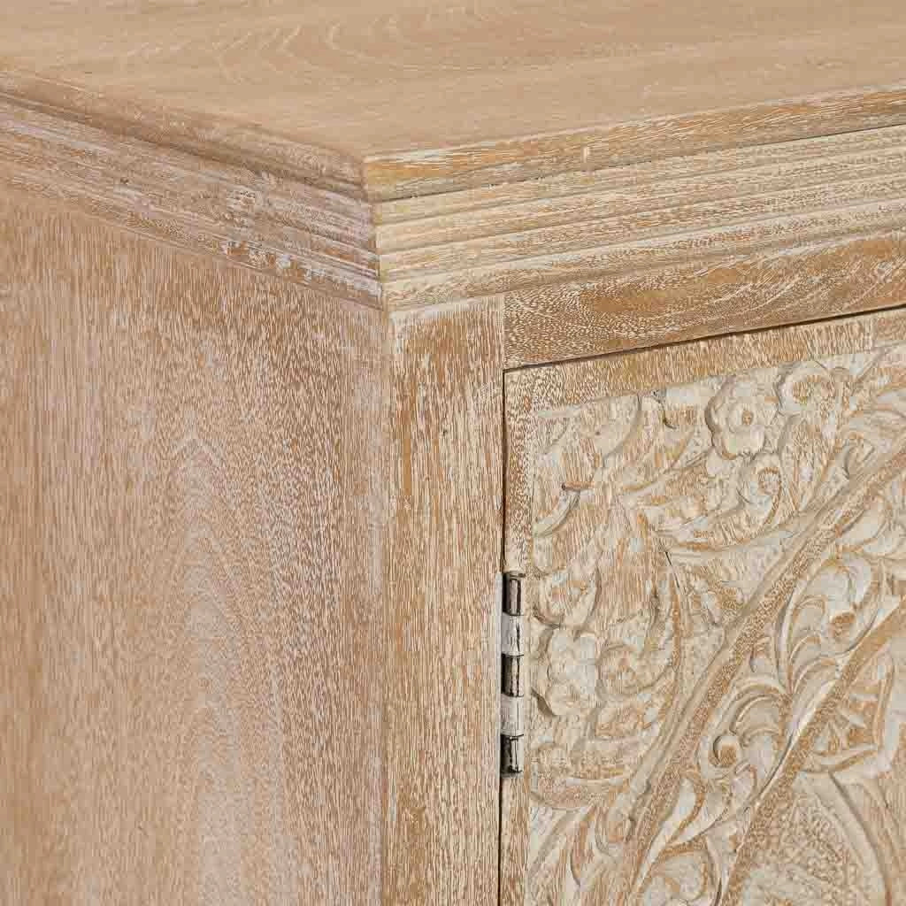 Mobile da ingresso artigianale in legno a 2 ante 90x40x90h cm