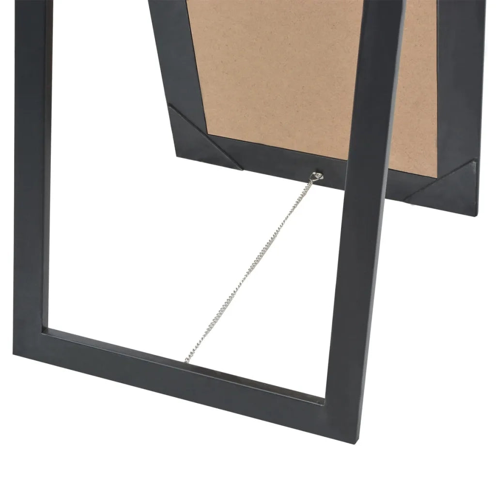 Specchio Autoportante Stile Barocco-Specchio Decorativo 160x40 cm Nero