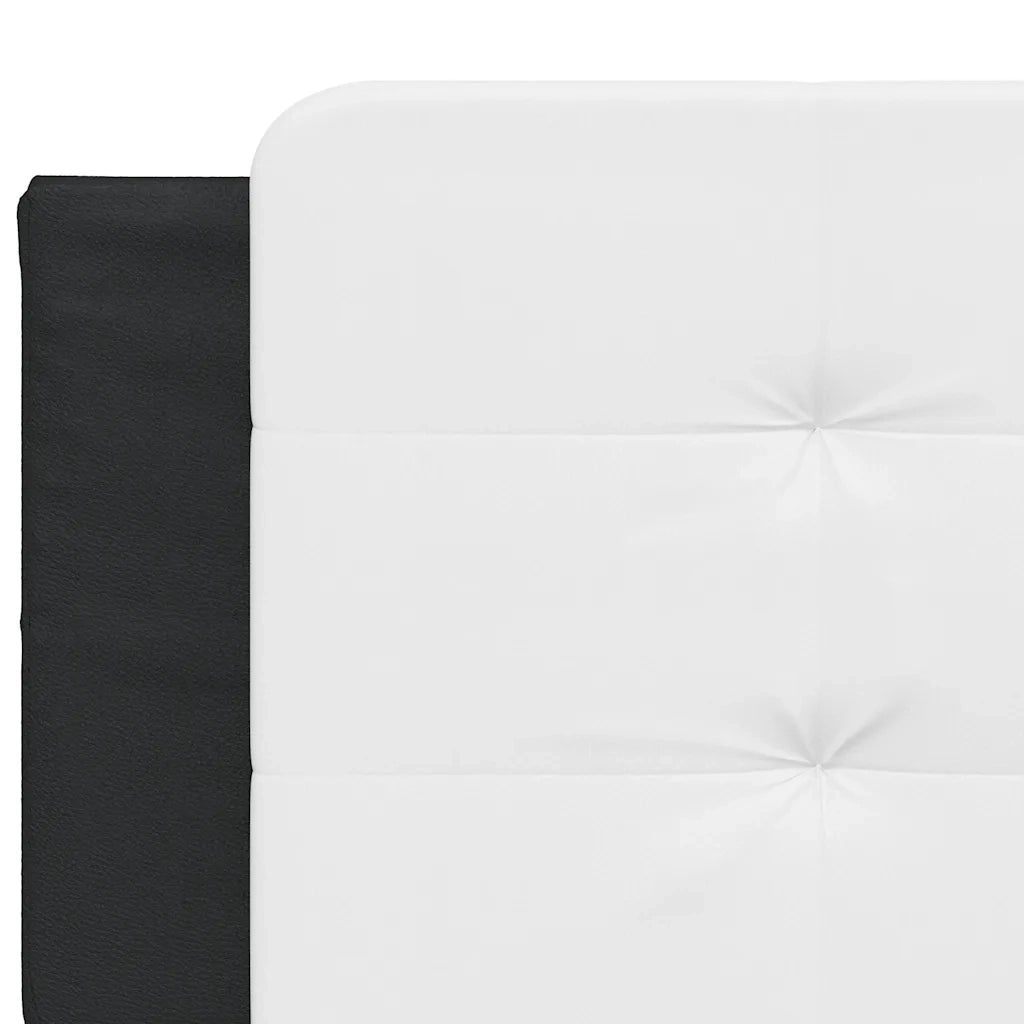 Giroletto senza Materasso Zadar Bianco e Nero 200x200 cm in Similpelle 3208210