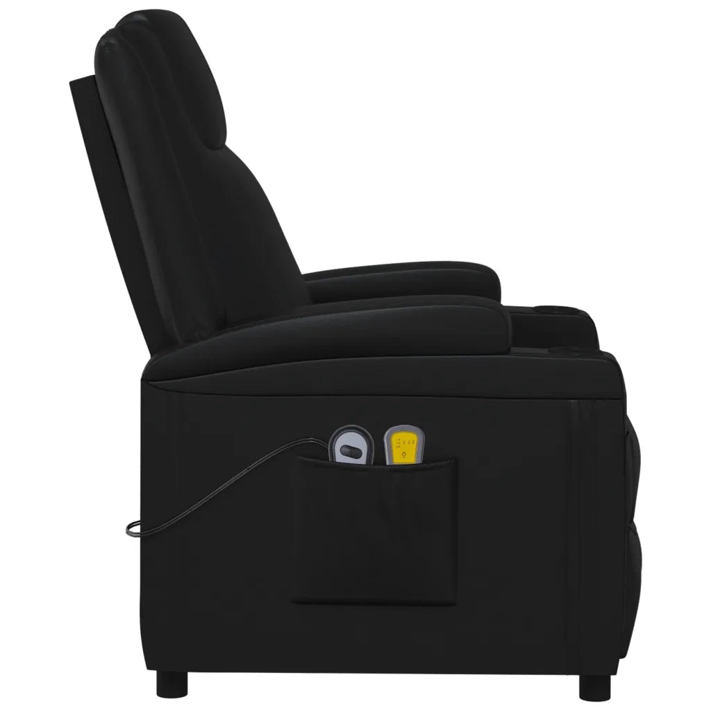 Poltrona Elettrica Massaggio Reclinabile Nera in Similpelle cod mxl 32402