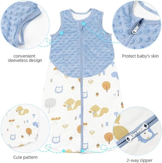 Mousseline in piastra 100% cotone per bambini, zaino da letto morbido per neonati unisex, M (6-12 mesi)