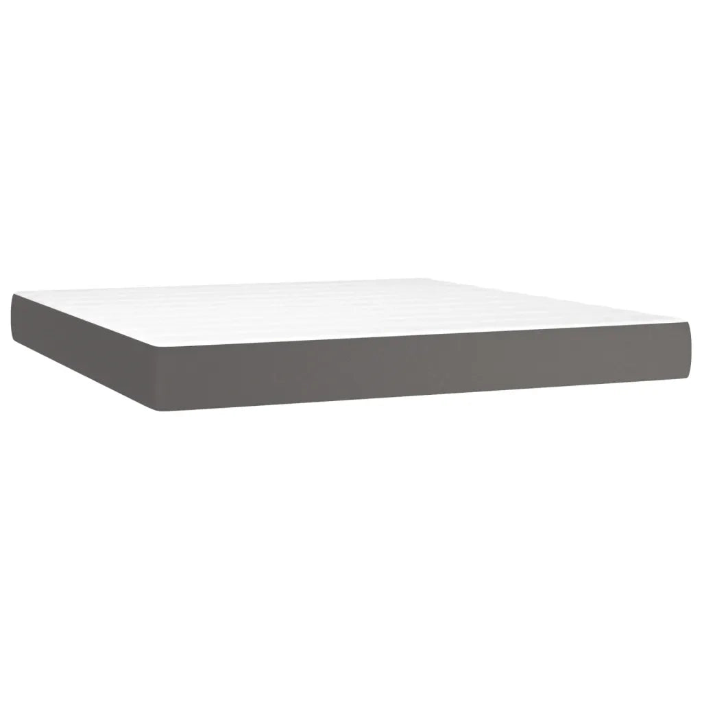 Materasso a Molle Insacchettate Rigidità Media Grigio 180x200x20 cm in Similpelle 347846
