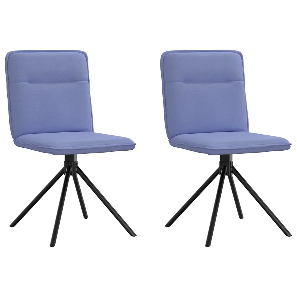 Sedie da Pranzo 2 pz Blu Jeans in Tessuto
