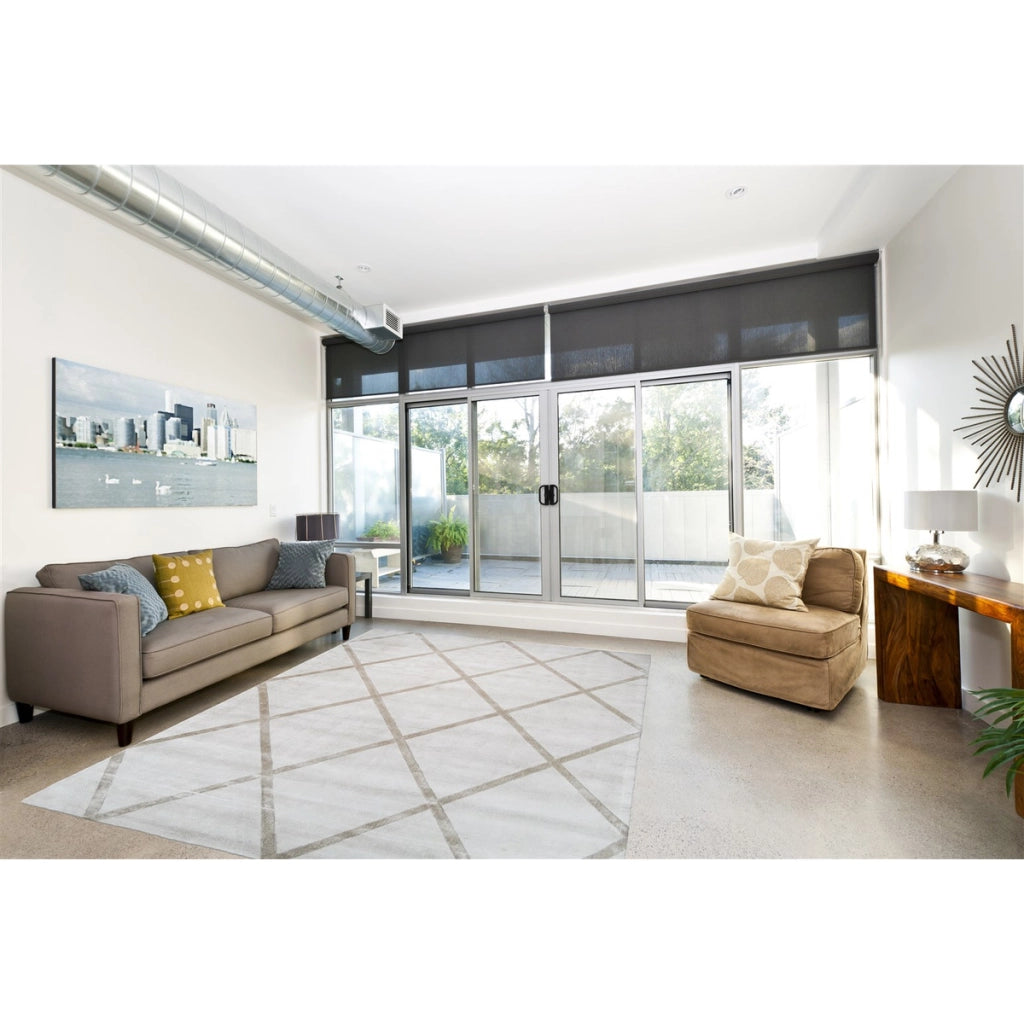 Tappeto di lusso a pelo corto Luxury 200 Avorio e Taupe