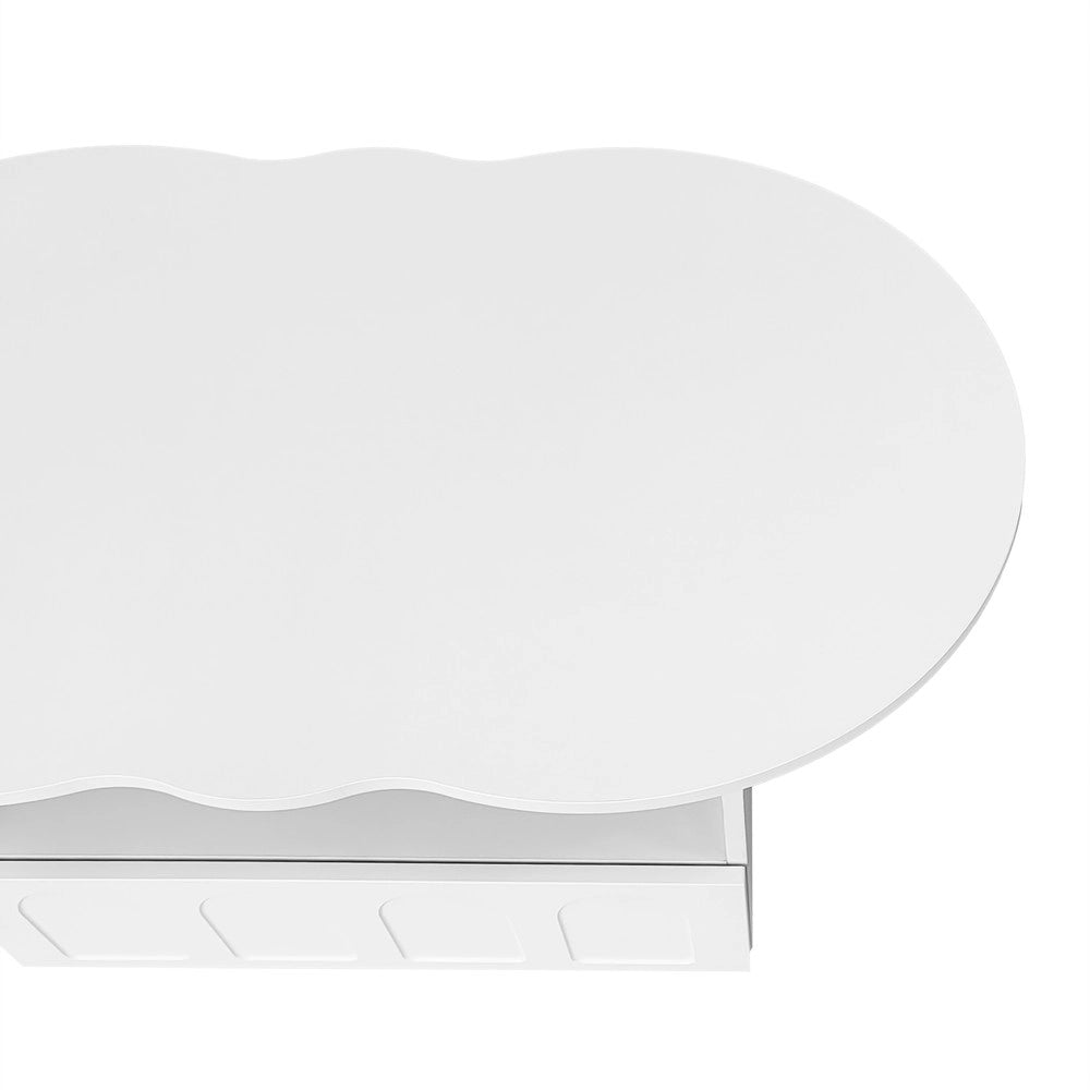 Tavolino da Caff¨¨ a Forma di Nuvola con Cassetti e Ripiano ¨C Xylo ¨C Moderno