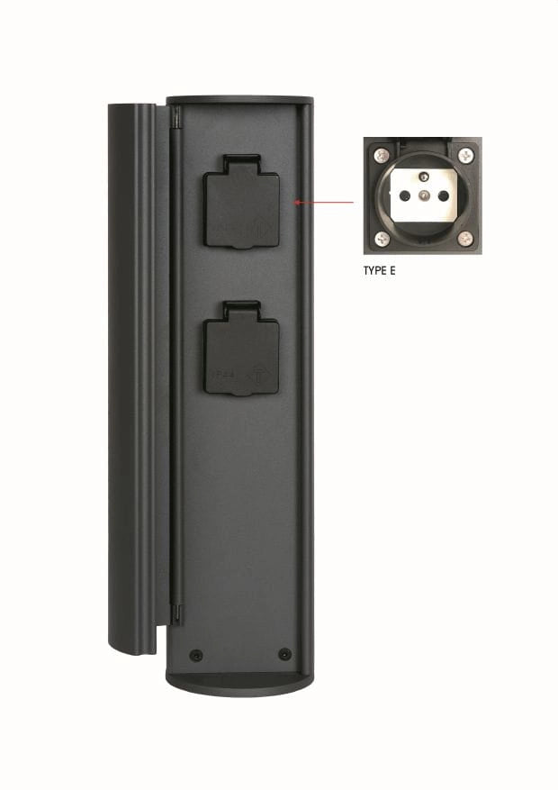 Paletto presa da giardino IP44 2x230V Lucide 27849