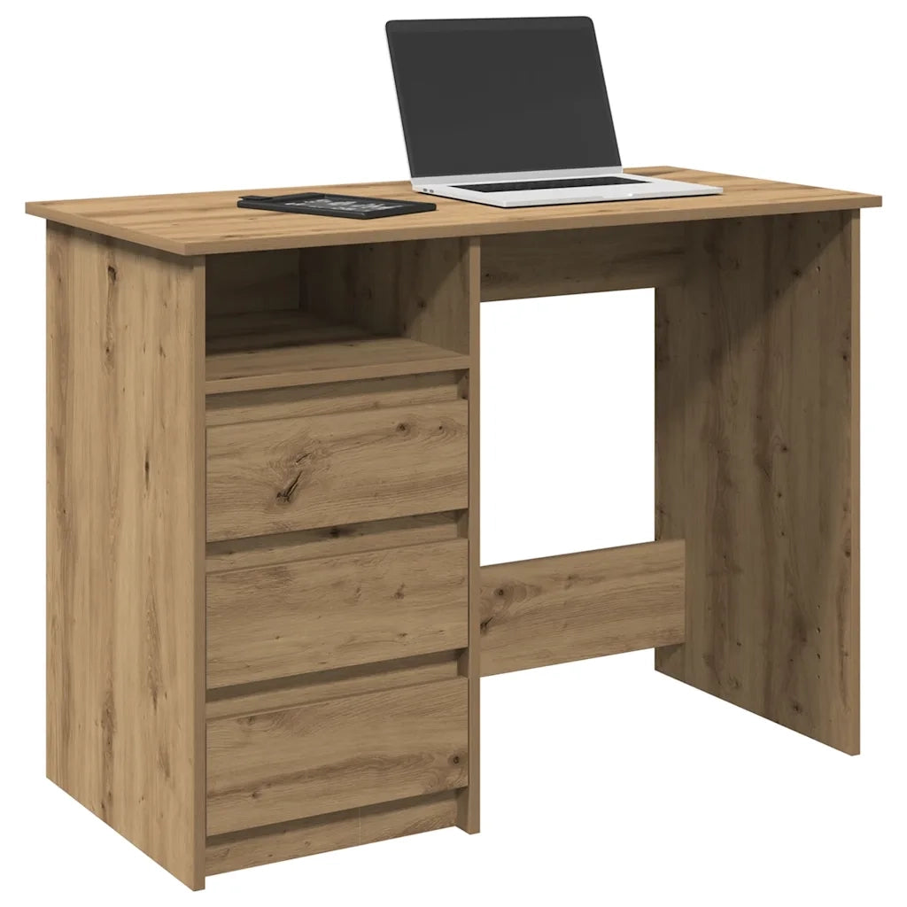 Scrivania Rovere Artigianale 102x50x75 cm in Legno Multistrato 860471