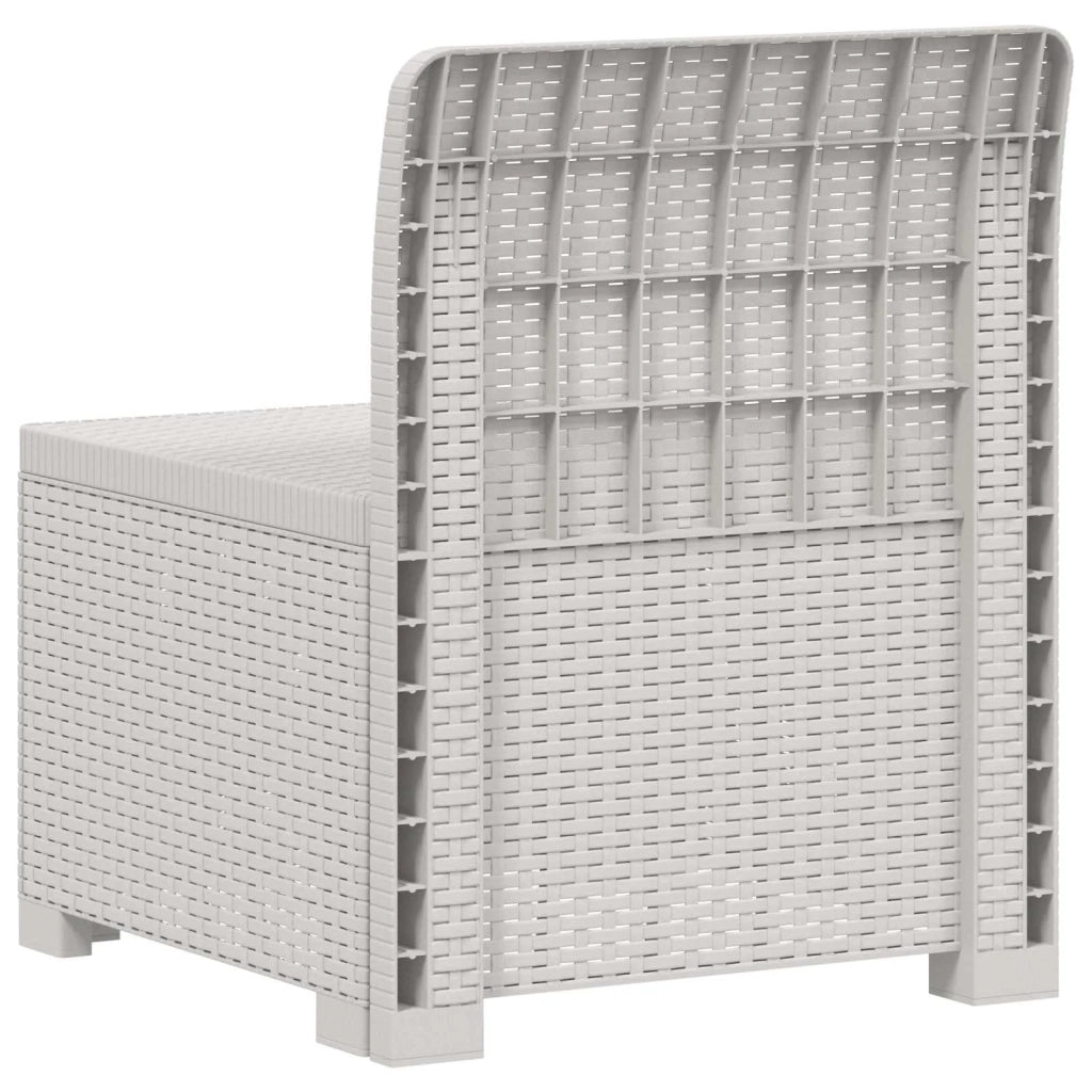 Divano da Giardino a 1 Posto Aspetto Rattan PP Bianco 8011778
