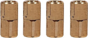 4 pezzi di Scharnier in rame nascosto - Scharniere a barile invisibili con angolo di apertura 180° per porte in legno - porte di armadio (12mm)
