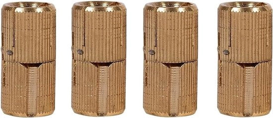 4 pezzi di Scharnier in rame nascosto - Scharniere a barile invisibili con angolo di apertura 180° per porte in legno - porte di armadio (12mm)