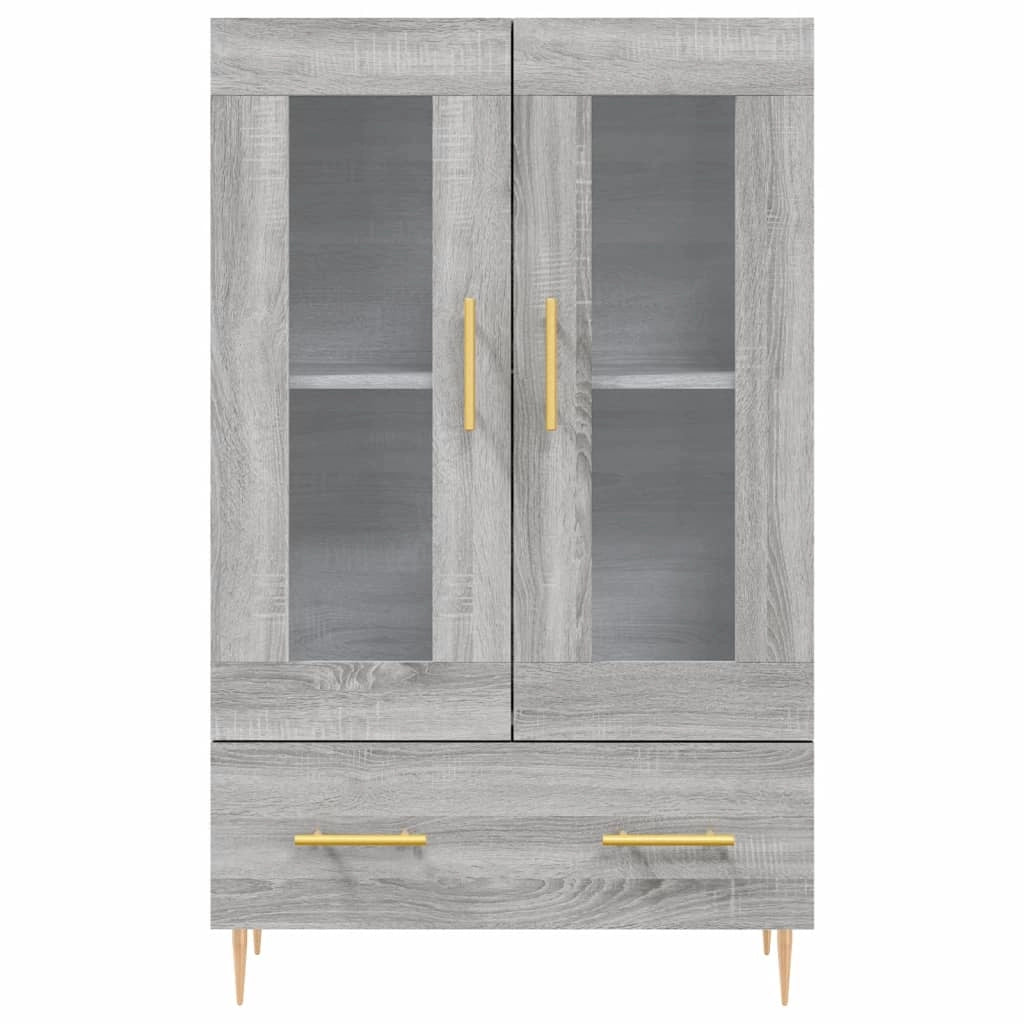 Buffet credenza cassettiera armadio mobile contenitore organizer cucina soggiorno salotto rovere Sonoma alto 69,5 x 31 x 115 cm legno ingegnerizzato grigio 02_0035394
