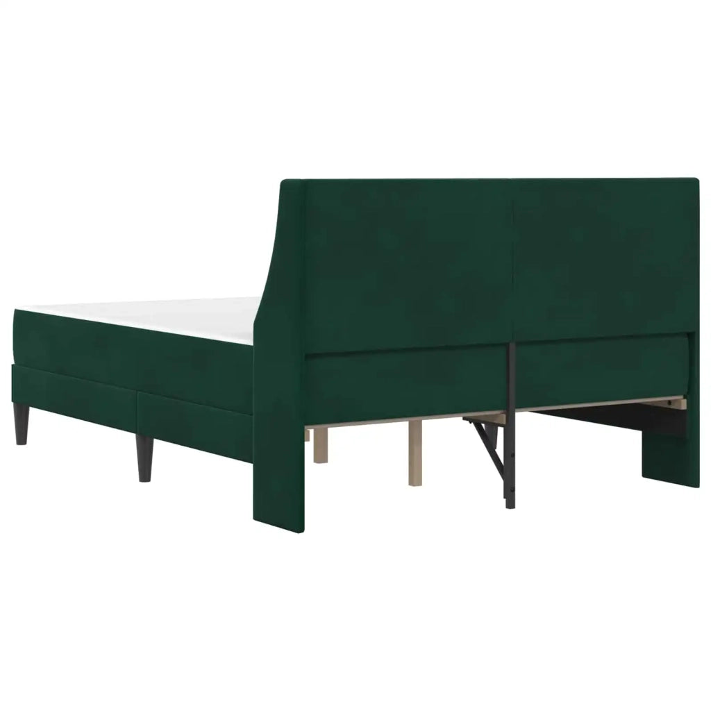 Struttura letto con materasso Verde Scuro 180 x 200 cm Velluto