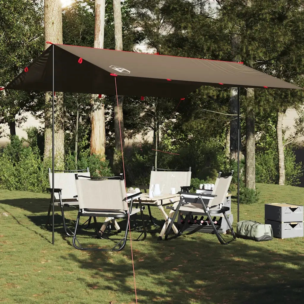 vidaXL Telone da Campeggio Marrone 366x306 cm Impermeabile