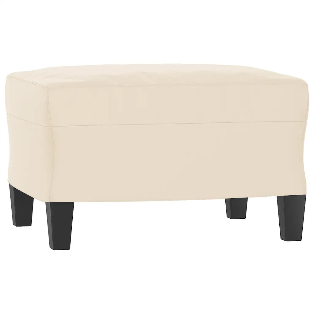 vidaXL Divano a 3 Posti con Poggiapiedi Beige 180cm Tessuto Microfibra