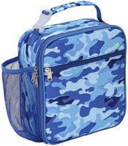 Tas Isolante per Bambini - Grande Tasca per Picnic per Bambini con Contenitore per Fiaschi, Scatola di Picnic Lekvrija per Scuole, Camouflage Blu