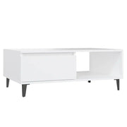 Tavolino da salotto | Tavolino da caff¨¨ | Tavolino da Soggiorno Bianco 90x60x35 cm in Legno Multistrato