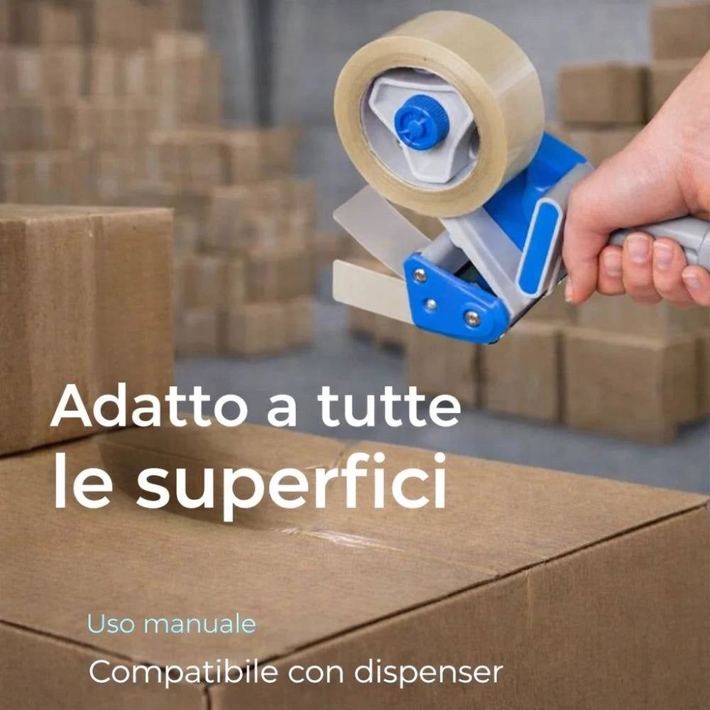 Nastro adesivo silenzioso trasparente 50mm x 66mt per imballaggio