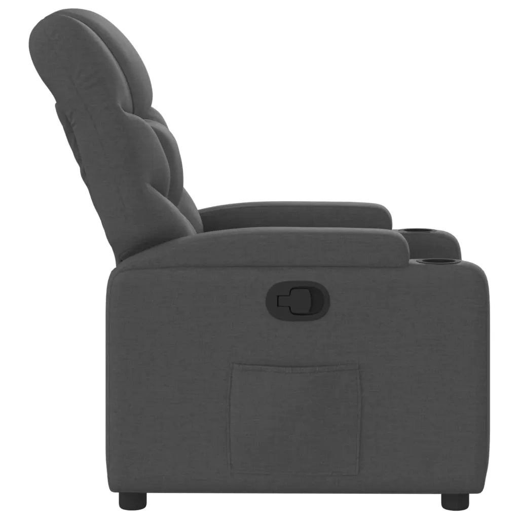 Divano Sedia-Poltrona reclinabile in tessuto grigio scuro 938970