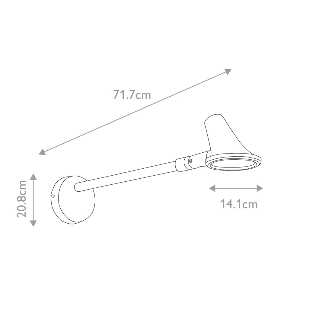 Applique esterno LED integrato 16W nera Elstead Selma