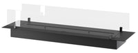 Bruciatore a Bioetanolo da Incasso 120x32x15 cm Insert Slim 1200 Nero con Vetro