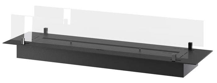Bruciatore a Bioetanolo da Incasso 120x32x15 cm Insert Slim 1200 Nero con Vetro