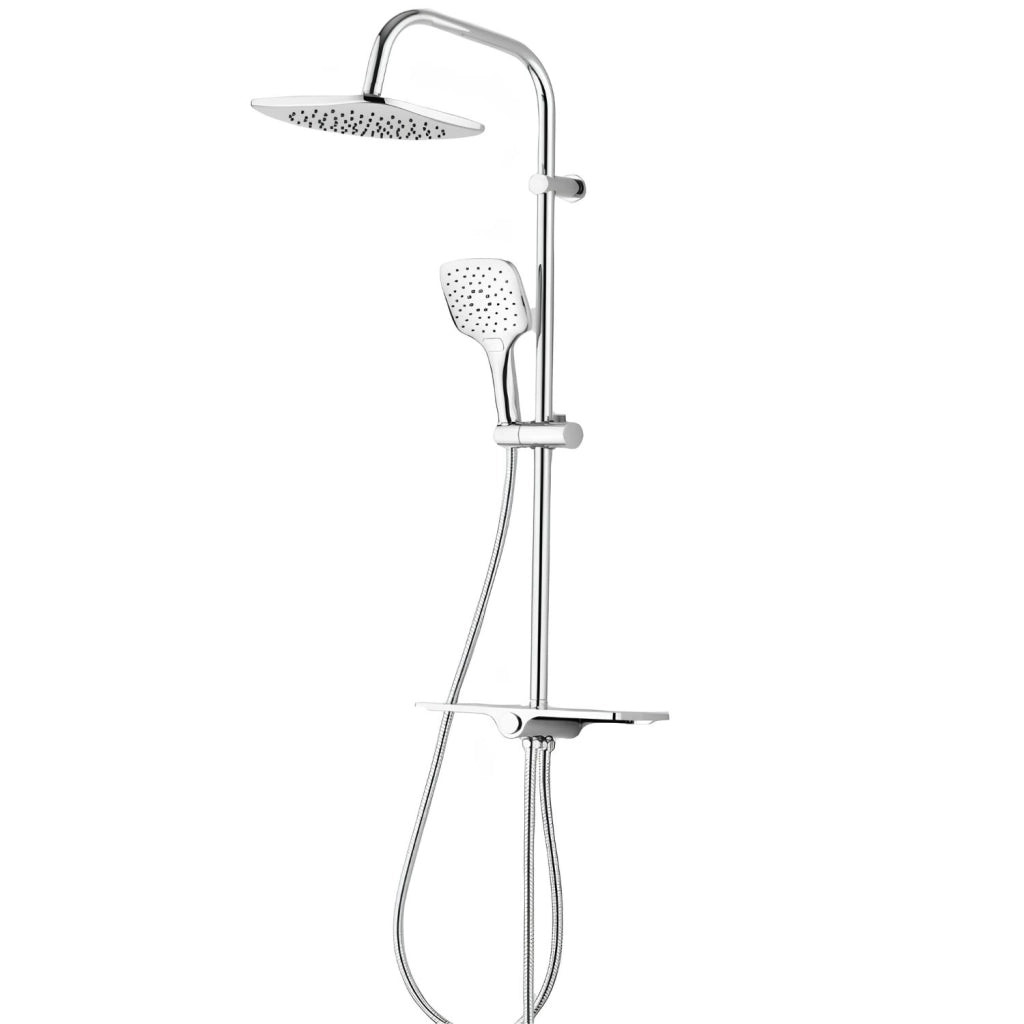 Colonna doccia win con mensola regolabile e design moderno cromo lucido