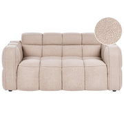 Divano a 2 posti Rivestimento bouclé beige Forma a nuvola imbottita Divano Stile moderno minimalista Soggiorno