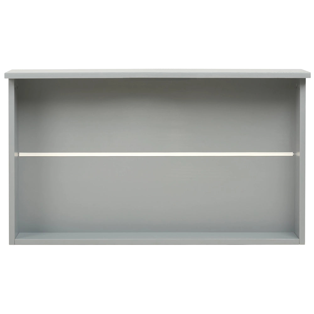 Set di 2 cassetti letto contenitore sottoletto in legno massello grigio con ruote