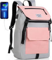 Borsa da 17 pollici per laptop - Borsa da scuola per ragazze - Borsa per adolescenti da scuola per donne - Borsa da scuola con tasca per laptop - Borsa per studio universitario e ufficio