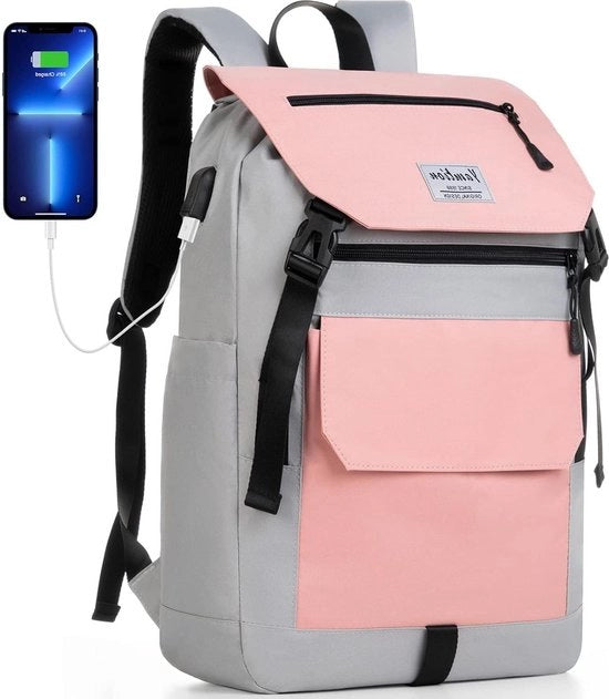 Borsa da 17 pollici per laptop - Borsa da scuola per ragazze - Borsa per adolescenti da scuola per donne - Borsa da scuola con tasca per laptop - Borsa per studio universitario e ufficio