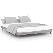 Letto matrimoniale | Letto per adulti | Giroletto Grigio Sonoma 140x200 cm in Legno Multistrato
