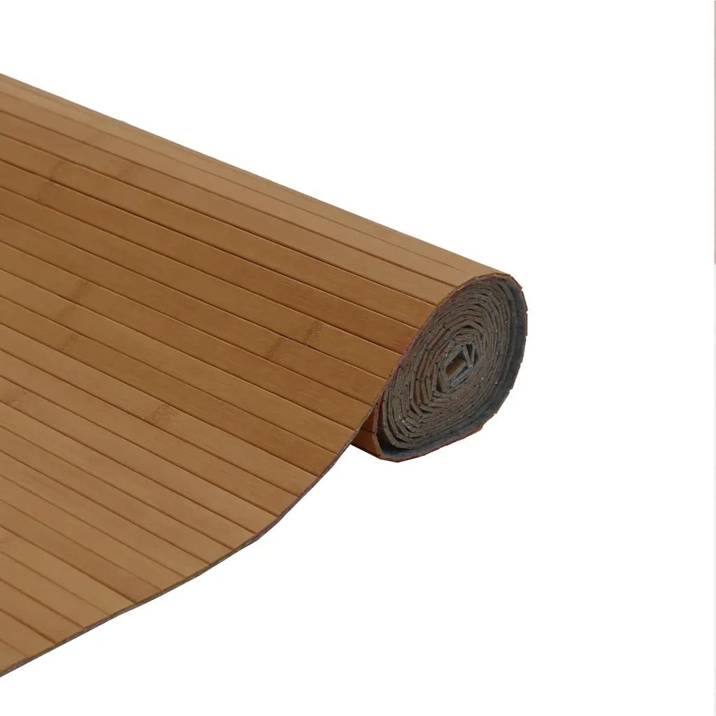 Tappeto Rettangolare Marrone 80x100 cm in Bambù 376770