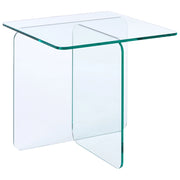 Tavolino in vetro trasparente 46 x 50 cm Stile astratto Stile minimalista Soggiorno
