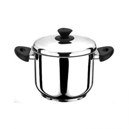 Pentola in Acciaio inox senza coperchio manici in bachelite Linea salute 22 cm