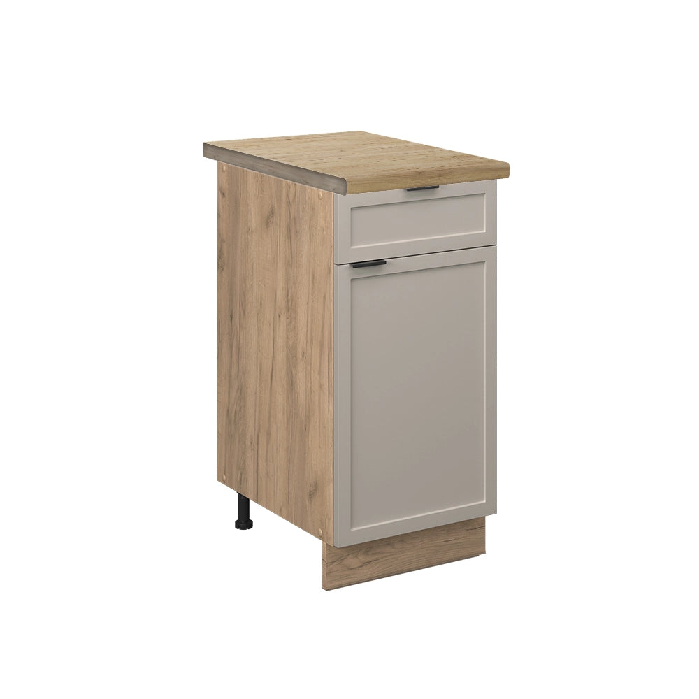 Vicco Mobile base cucina GrigioBeige 40 cm , PL Rovere
