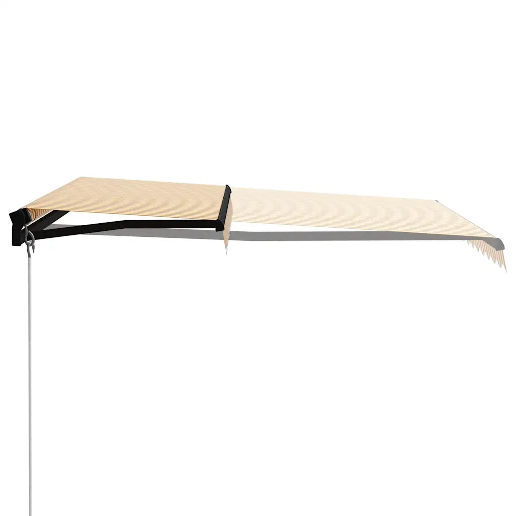 Tenda da Sole Manuale con LED 300x250 cm Gialla e Bianca cod mxl 33077