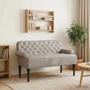 Loveseat con bottoni imbottiti Grigio Chiaro 120 x 65 x 78 cm 42041840