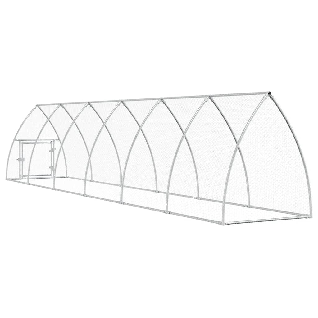 Gabbia per polli Silver 600 x 105 x 120 cm in acciaio zincato Silver 02_0041672