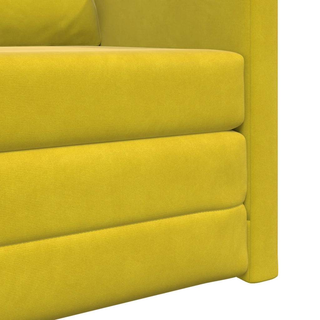 Sofa letto 2-in-1 Giallo scuro 74x77x81 cm in velluto