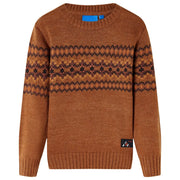 Maglione per Bambini Lavorato a Maglia Cognac 116cod mxl 132356