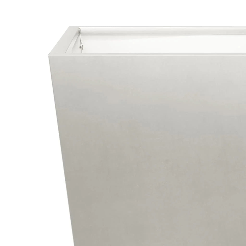 Fioriera rialzata per piante e fiori terrazza giardino 40 x 40 x 40 cm acciaio inox grigio chiaro 02_0037547
