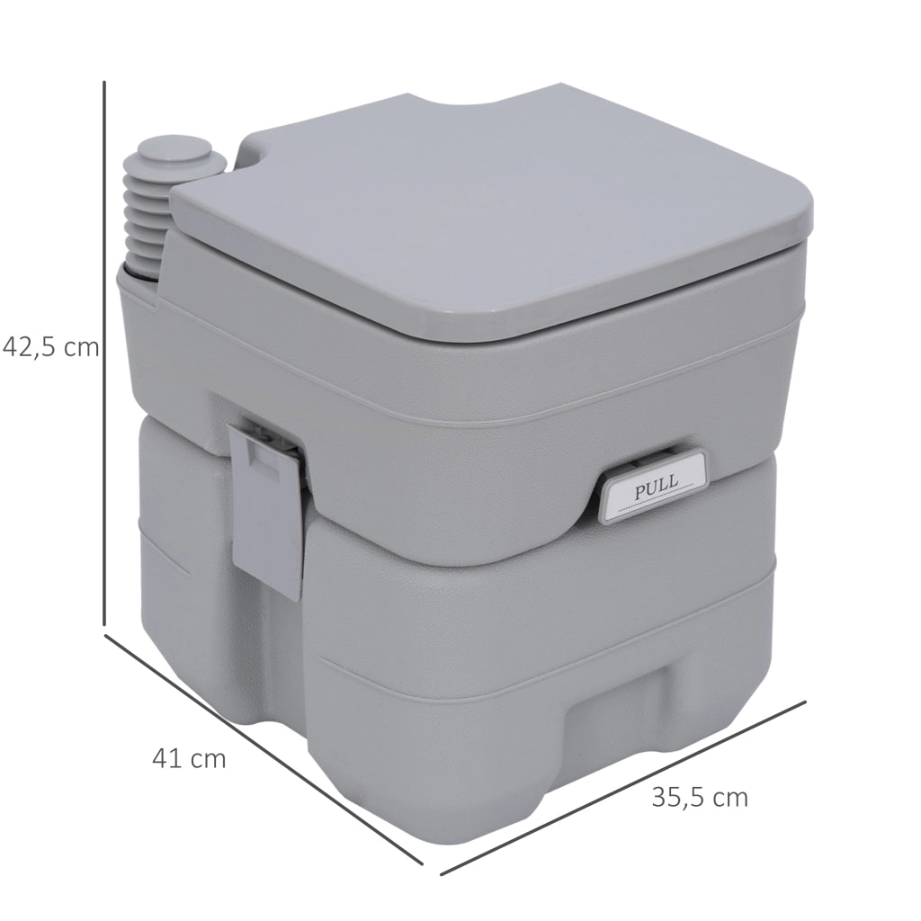 Gabinetto da campeggio 20L ¨C zephmum ¨C grigio 35.5x41x42.5cm