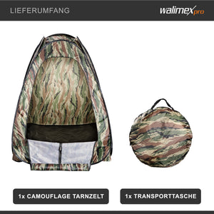 tenda mimetica pop-up per fotografia naturalistica e osservazione della fauna - 1100 x 1100 x 1400 mm - Rapido da montare e smontare con finestre laterali e borsa di trasporto, tenda