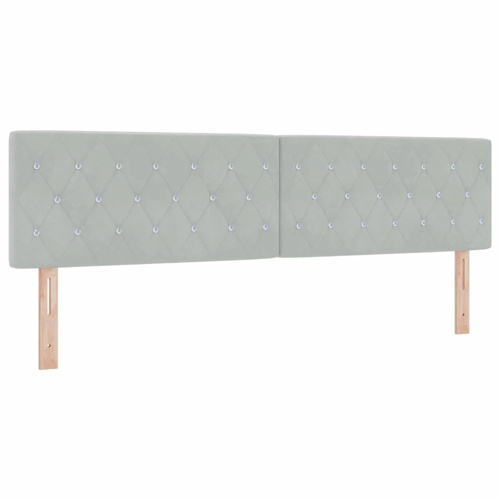 Letto con Contenitore con testiera 2 pz Grigio Chiaro 3458931
