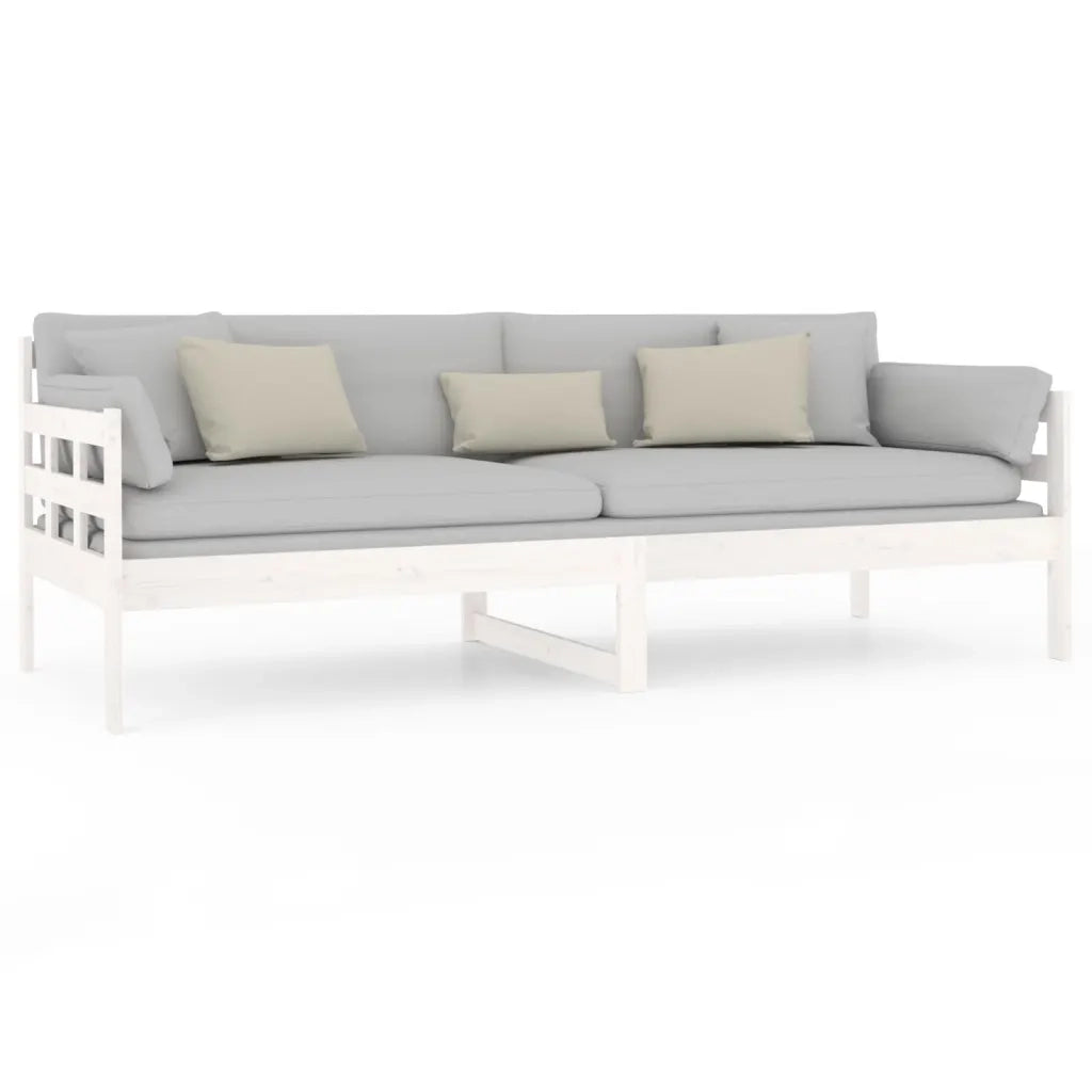 Dormeuse Bianca in Legno Massello di Pino 80x200 cm