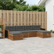 Set divani con cuscino 6 pcs Legno di Acacia Massello 3383675