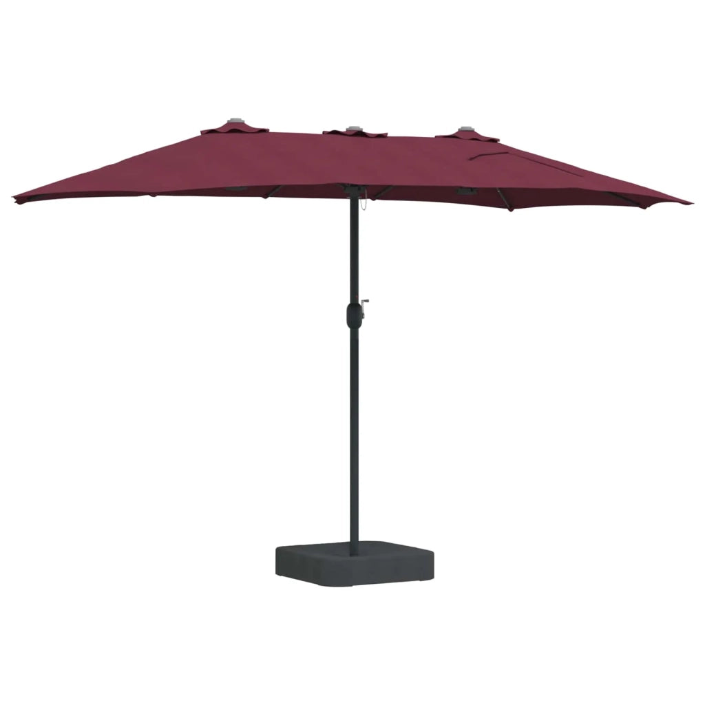 Ombrello da giardino Rosso Bordeaux 385 x 209 x 244 cm 42003287