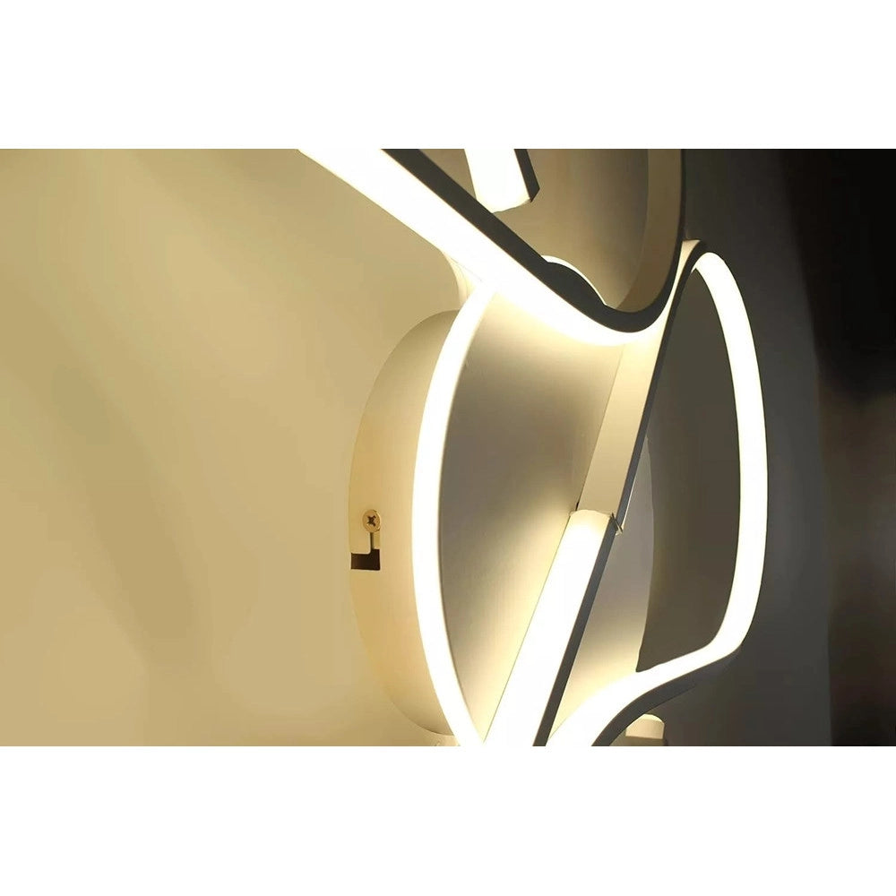 Trade Shop - Plafoniera Led 48 W Ondulato Bianco Lampadario Onde Moderno Luce Naturale 70913 -